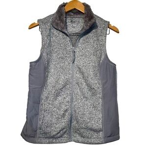 BASS Light Weight Soft Zipper Vest in Light Gray Size Small